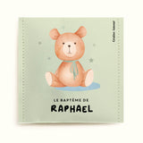 Sachet de graines à semer - Baptême nounours | Sachet de graines personnalisé