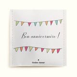 Sachet de graines à semer - Anniversaire banderole colorée | Sachet de graines personnalisé