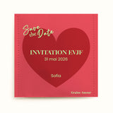 Sachet de graines à semer - Invitation Coeur | Sachet de graines personnalisé