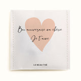 Sachet de thé - anniversaire cœur | Sachet de thé personnalisé