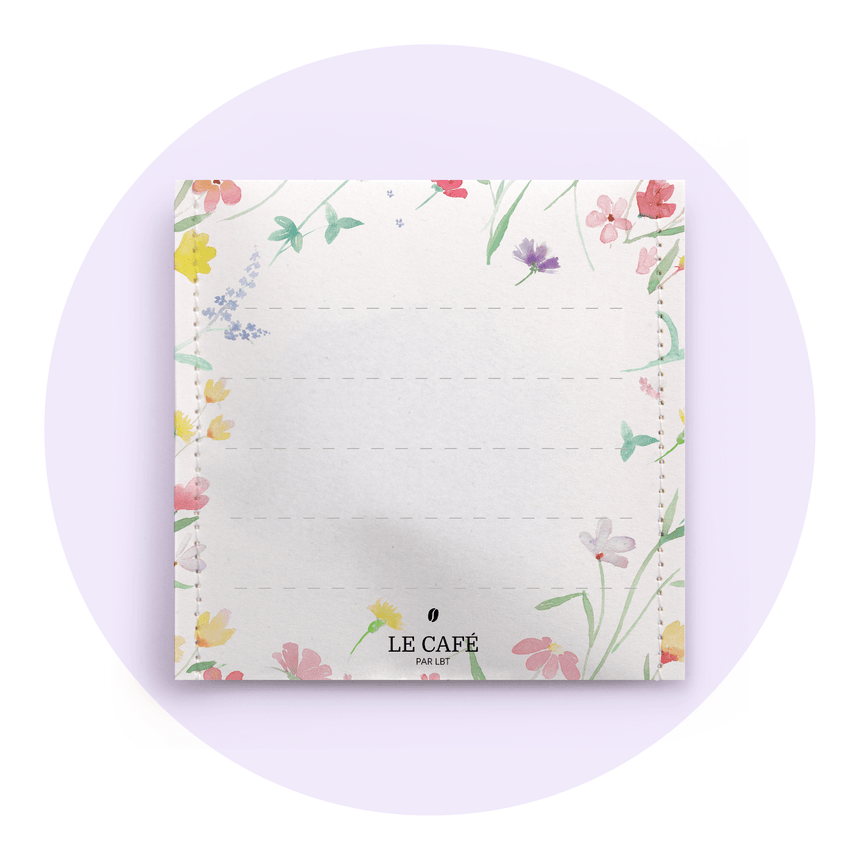 Fleurs tendres pour mariage | Sachet de café personnalisé